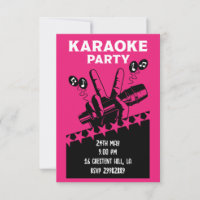 Invitación de Fiesta de Karaoke