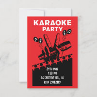Invitación de Fiesta de Karaoke