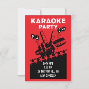Invitación de Fiesta de Karaoke