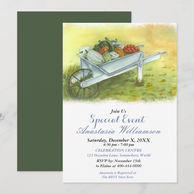 INVITACIÓN DE FIESTA DE LA CASA DE ABUNDANCIA (Anverso / Reverso)