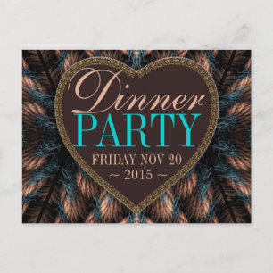 Invitación de fiesta de la fiesta de las plumas ve