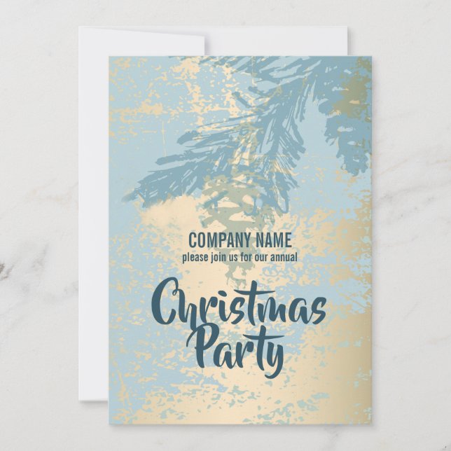 Invitación de fiesta de la oficina de Navidades de (Anverso)