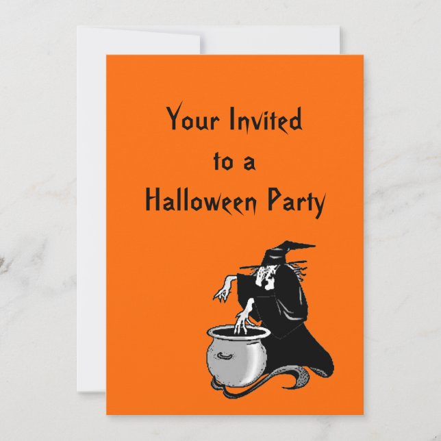 Invitación de fiesta de la poción de brujas de Hal (Anverso)