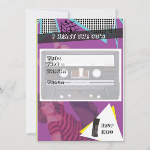 Invitación de fiesta de los 80