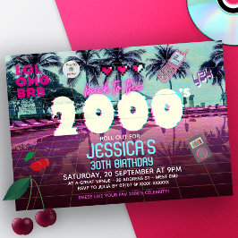 Invitación de fiesta de los años 2000
