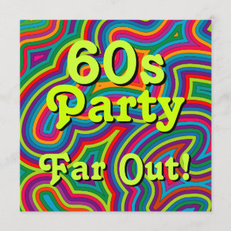 Invitación de fiesta de los años 60