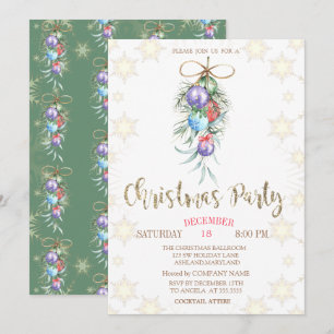 Invitación de fiesta de los Navidades de color de