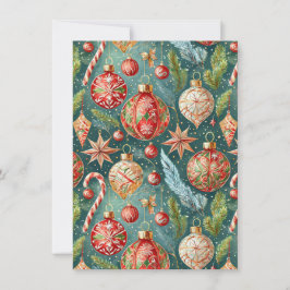 Invitación de fiesta de los Ornamentos de vacacion