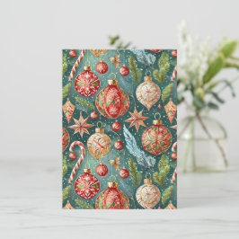 Invitación de fiesta de los Ornamentos de vacacion