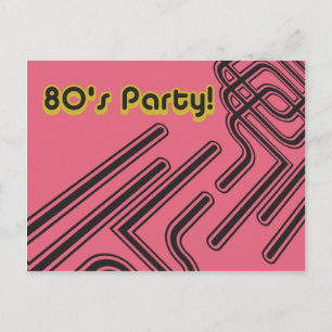 Invitación de fiesta de los personalizables 80