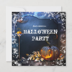 Invitación de fiesta de magia de calabaza espeluzn