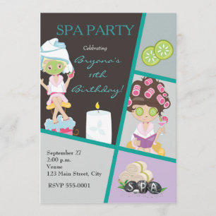 Invitación de fiesta de maquillaje de Spa Beauty G