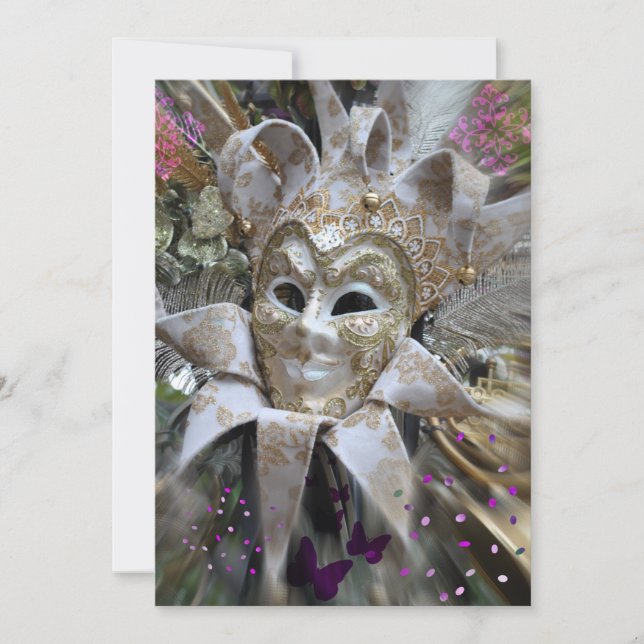 Invitación de Fiesta de mascarada (Anverso)