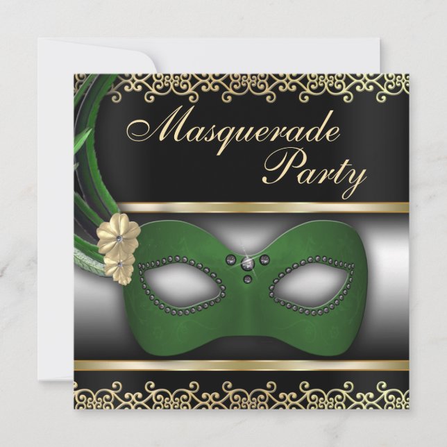 Invitación de Fiesta de mascarada (Anverso)