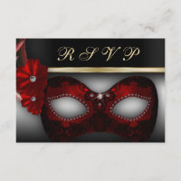 Invitación de Fiesta de mascarada RSVP