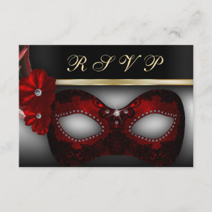 Invitación de Fiesta de mascarada RSVP