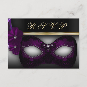 Invitación de Fiesta de mascarada RSVP