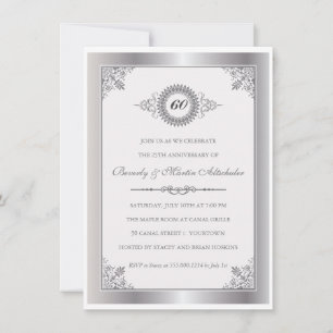 Invitación de fiesta de medalla de aniversario de