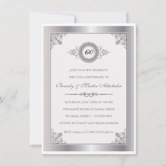 Invitación de fiesta de medalla de aniversario de