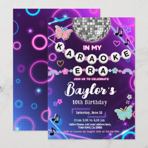 Invitación de fiesta de mi era de karaoke