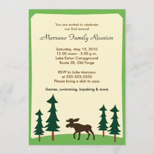 Invitación de fiesta de MOOSE Adirondack Lodge 5x7