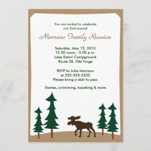 Invitación de fiesta de MOOSE Adirondack Lodge 5x7