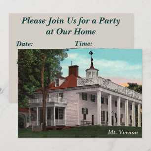Invitación de fiesta de Mt. Vernon