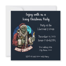 Invitación de fiesta de Navidad aterradora