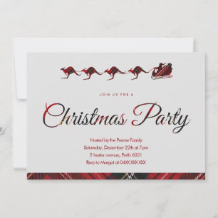 Invitación de fiesta de Navidad australiana de fra