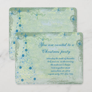 Invitación de fiesta de Navidad Blues Grunge