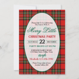 Invitación de fiesta de Navidad brillante y colori