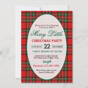 Invitación de fiesta de Navidad brillante y colori