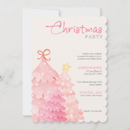 Invitación de fiesta de Navidad con árbol de Navid