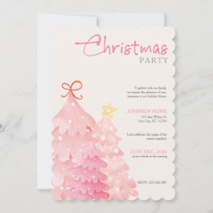 Invitación de fiesta de Navidad con árbol de Navid