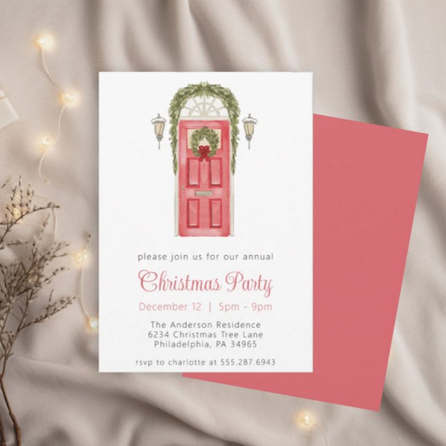 Invitación de fiesta de Navidad con puerta princip (Subido por el creador)