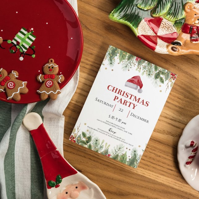 Invitación de fiesta de Navidad Corona de naturale (Subido por el creador)