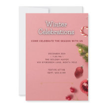 Invitación de fiesta de Navidad de celebración de 