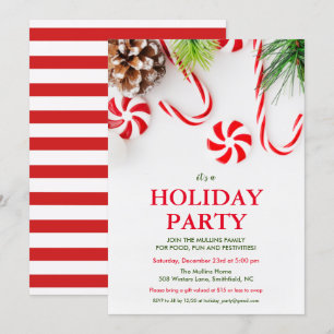 Invitación de fiesta de Navidad de vacaciones de i