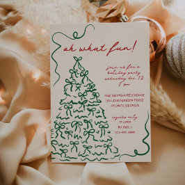 Invitación de fiesta de Navidad divertida dibujada