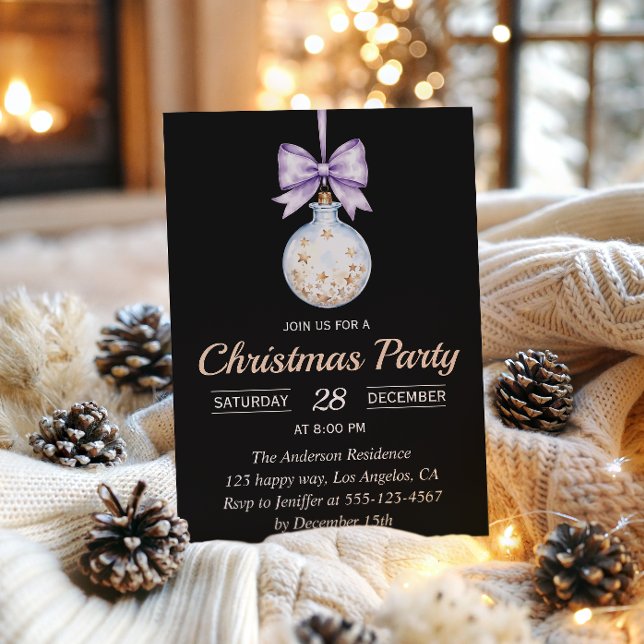 Invitación de fiesta de Navidad elegante (Subido por el creador)