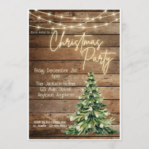 Invitación de fiesta de Navidad en la granja