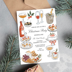 Invitación de fiesta de Navidad 'Holiday Cheers &