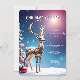 Invitación de fiesta de Navidad Jewels Reno