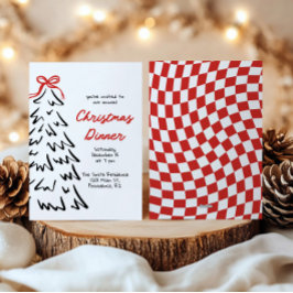 Invitación de fiesta de Navidad para cena de Navid