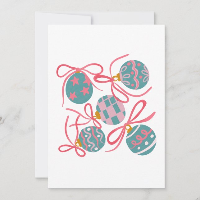 Invitación de fiesta de Navidad pastel (Anverso)