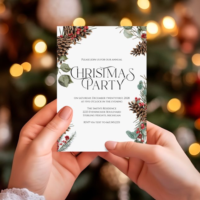 Invitación de fiesta de Navidad rústica | Fiesta B (Subido por el creador)