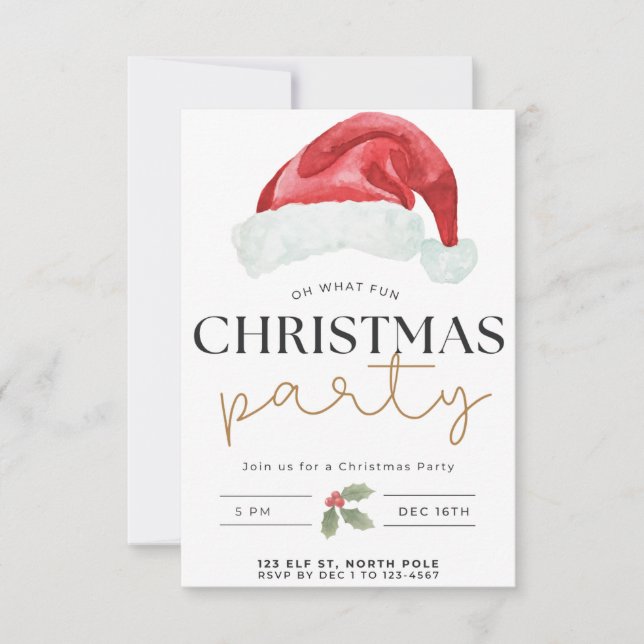 Invitación de Fiesta de navidades (Anverso)