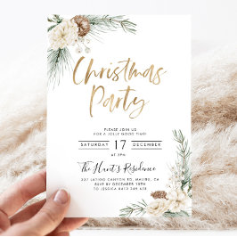 Invitación de fiesta de navidades a Navidad verde 