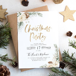 Invitación de fiesta de navidades a Navidad verde