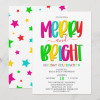 Invitación de fiesta de Navidades amargos y brilla